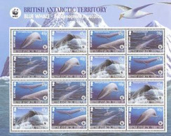 Delcampe - ANTARCT.BRITANNIQUE 2003-la Baleine Bleue-feuillet 4x4 - Neufs