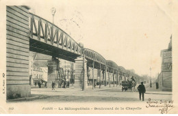 Delcampe - PARIS  Boulevard De La Chapelle Le  Metropolitain - Pariser Métro, Bahnhöfe