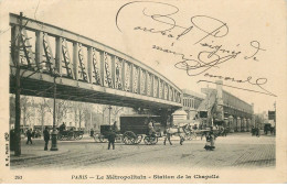 Delcampe - PARIS  Station De La Chapelle  Le Metropolitain - Pariser Métro, Bahnhöfe
