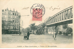 Delcampe - PARIS Place Cambronne Viaduc Du Metropolitain - Pariser Métro, Bahnhöfe