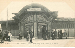 Delcampe - PARIS Station Du METROPOLITAIN  Place De La  Bastille - Pariser Métro, Bahnhöfe