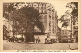 Delcampe - PARIS  XX Arr  Métro Pelleport Et Rue Du Surmelin - Pariser Métro, Bahnhöfe