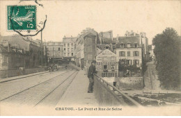 Delcampe - YVELINES  CHATOU  Le Pont Et Rue De Seine - Chatou