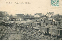 Delcampe - SAONE ET LOIRE  CHAGNY  La Gare Vue Panoramique - Chagny