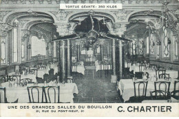 Delcampe - PARIS  1er Arrondissement  Café - Restaurant C.CHARTIER  21 Rue Du Pont Neuf  " Une Des Grandes Salle Du Bouillon " - Paris (01)