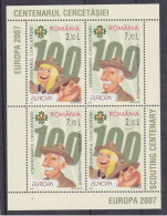 Delcampe - RUMANIA 2007 - ROMANIA ROMANIE - TEMA EUROPA - BOY SCOUTS - BLOCK - 2007