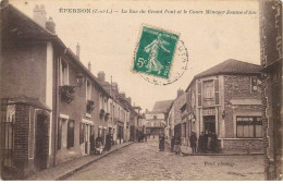 Delcampe - EURE ET LOIR  EPERNON  La Rue Du Grand Rond Point - Epernon