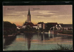 Delcampe - AK Emmerich, Hafenpartie In Der Dämmerung - Emmerich