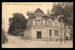 Delcampe - 92 - CHAVILLE - AVENUE CURIE ET LA POSTE - Chaville