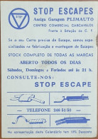 Delcampe - PORTUGAL - Pocket Calendar - 1986 - Theme: Cars And Related; "STOP ESCAPES" - Carcavelos - Kleinformat : 1981-90