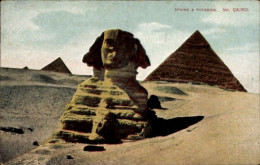 Delcampe - CPA Cairo Kairo Ägypten, Sphinx Und Pyramiden, Wüste - Autres & Non Classés