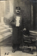 Delcampe - Photo CPA Verwundeter Französischer Soldat In Unniform, Portrait 1915 - Sonstige & Ohne Zuordnung