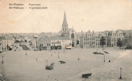 Delcampe - [-15%] BELGIQUE - St Niklaas - Algemeen Zicht - Librairie Jacolet Sa St Nicolas - Oblit 1919 - église - Carte Postale An - Sint-Niklaas