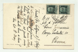 Delcampe - AMG VG CENT. 60 COPPIA SU CARTOLINA TRIESTE RIVA TRE NOVEMBRE DAL MOLO AUDACE 1949 VIAGGIATA FP - Poststempel