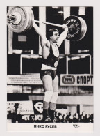 Delcampe - Yanko Rusev Bulgarian Olympic And World Weightlifting Champion At Competition, Vintage B&W Photo Postcard RPPc /82604 - Halterofilia