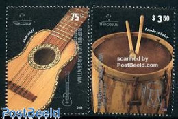 Delcampe - Argentina 2006 Mercosur, Music 2v, Mint NH, Performance Art - Music - Musical Instruments - Ungebraucht