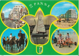 Delcampe - CP - DE PANNE / LA PANNE - Multivues - Cuistax / Chevaux / Plage / Voilier - Oblitéré 1979 - Belgique - (2) - De Panne