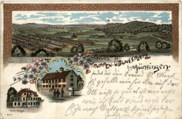 Delcampe - Gruss Vom Truppen Übungsplatz Bei Münsingen - Litho - Münsingen