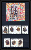 Delcampe - Tanzanie (Tanzania) 007 N°1363/1369 Série Complète Mask Masques ART WAKONDE + Bloc MNH ** - Archéologie
