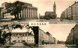 Delcampe - Dessau-Rosslau Landestheater Strasse Der DSF Rathaus Wilhelm Pieck Strasse Museu - Dessau