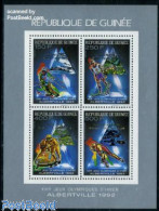 Delcampe - Guinea, Republic 1993 Winter Olympic Games 4v M/s, Gold Overprints, Mint NH, Sport - (Bob) Sleigh Sports - Olympic Win.. - Hiver