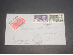 Delcampe - CONGO - Enveloppe De Brazzaville Pour Paris En 1938 , Affranchissement Plaisant -  L 11623 - Cartas & Documentos