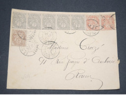 Delcampe - FRANCE - Enveloppe Du Havre Pour Rouen En 1901 , Affranchissement Type Blanc En Multiple - L 12744 - 1877-1920: Semi-Moderne