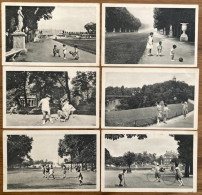 Delcampe - JEUX  - 6 CARTES - Série Jeux D'Enfants Dans Les Parcs Parisiens - Trottinette, Ballon - Spielzeug & Spiele