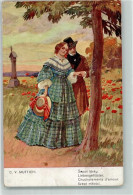 Delcampe - 39891944 - Liebesgefluester Biedermeier Liebespaar Wegkreuz - Muttich, C.V.