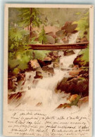 Delcampe - 6390 Engelberg 1902 Lithographie Arnitobel Wasserfall - 39698830 - Engelberg