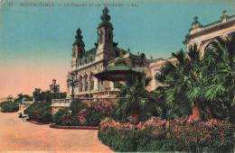 Delcampe - [-20%] MONACO - Monte-Carlo - Le Casino Et Le Théâtre - Colorisé - Vue Générale - Carte Postale Ancienne - Monte-Carlo