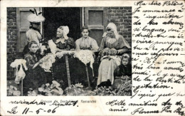 Delcampe - CPA Belgien, Groupe De Dentellières Flamandes, Klöpplerinnen Bei Der Arbeit - Sonstige & Ohne Zuordnung