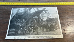 Delcampe - 1913 PATI Catastrophe Minière De Cardiff Transport, Par Les Ambulanciers, Dun Des Cadavres Remontés De La Fosse. - Materiale E Accessori