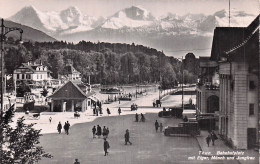 Delcampe - SUISSE THUN BAHNHOFPLATZ AVEC EIGER MOENCH ET JUNGFRAU - Sonstige & Ohne Zuordnung