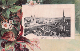 Delcampe - SUISSE ZURICH VUE SUR LA VILLE ET LES ALPES - Sonstige & Ohne Zuordnung