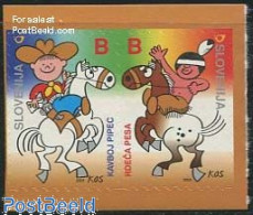 Delcampe - Slovenia 2001 Comics 2v S-A, Mint NH, Nature - Horses - Art - Comics (except Disney) - Bandes Dessinées