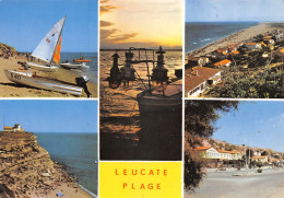 Delcampe - 11 PORT LEUCATE Multivue Plage Falaises Lamparos Phare Et Boulevard De La Mer (Scan R/V) N° 36 \MR8076 - Leucate