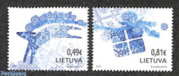 Delcampe - Lithuania 2021 Christmas & Newyear 2v, Mint NH, Religion - Various - Christmas - New Year - Weihnachten