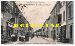 Delcampe - 82  Négrepelisse  Tabac Buvette Rue Marcelin Viguié ( Groupe De Personnes) - Negrepelisse