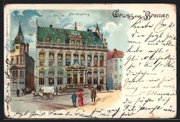Delcampe - Lithographie Bremen, Der Schütting - Bremen