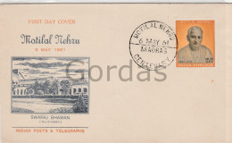 Delcampe - India - Motilal Nehru - Envelope - First Day Cover - Indien