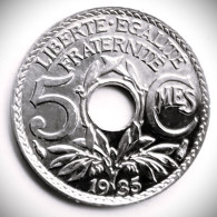 Delcampe - FRANCE / 5 CENTIMES / LINDAUER / 1935 / 2.04 G - 5 Centimes