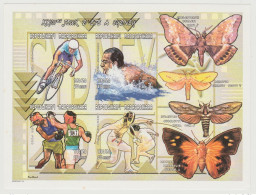 Delcampe - Madagascar Madagaskar 2000 Mi. 2444 - 2447 Sydney Olympic Games Jeux Olympiques Olympia Papillon Buttefly IMPERF ND - Papillons