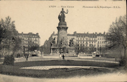 Delcampe - CPA Lyon Place Carnot Monument De La Republique - Lyon 1