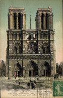 Delcampe - CPA Paris Notre Dame Facade - Notre Dame Von Paris