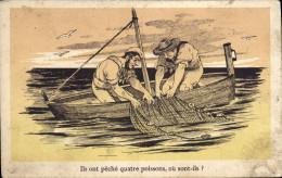 Delcampe - CPM Ils Ont Peche Quatre Poissons Ou Sont Ils ? - Fischerei