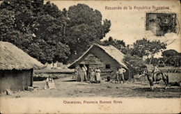 Delcampe - CPA Argentinien, Chacareros, Wohnhäuser, Dorfbewohner, Pferd - Argentinien