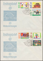 Delcampe - 1280-1285 Kinderzeichnungen 1967, Satz Auf 2 Schmuck-FDC ESSt Berlin - Autres & Non Classés
