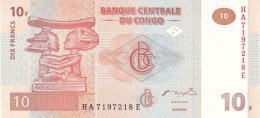 Delcampe - CONGO - 30-06-2003 - 10 Francs - P.093a - Série HA - NEUF - Republic Of Congo (Congo-Brazzaville)