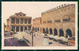 Delcampe - Rimini Città Piazza Cavour Tram Teatro E Municipio Cartolina RT0706 - Rimini